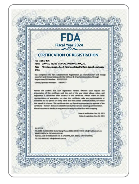 International certification held by Keling Medical — document 4