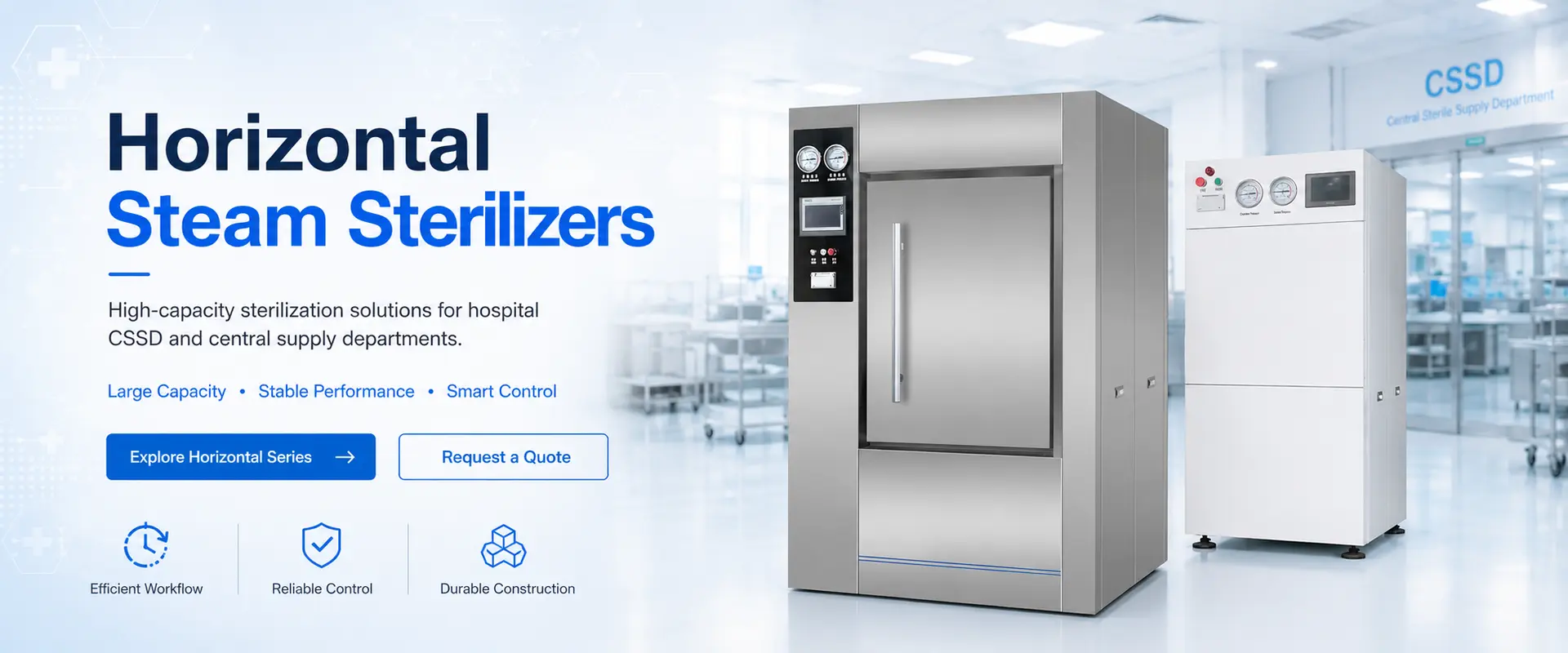 Horizontal Steam Sterilizers by Keling Medical