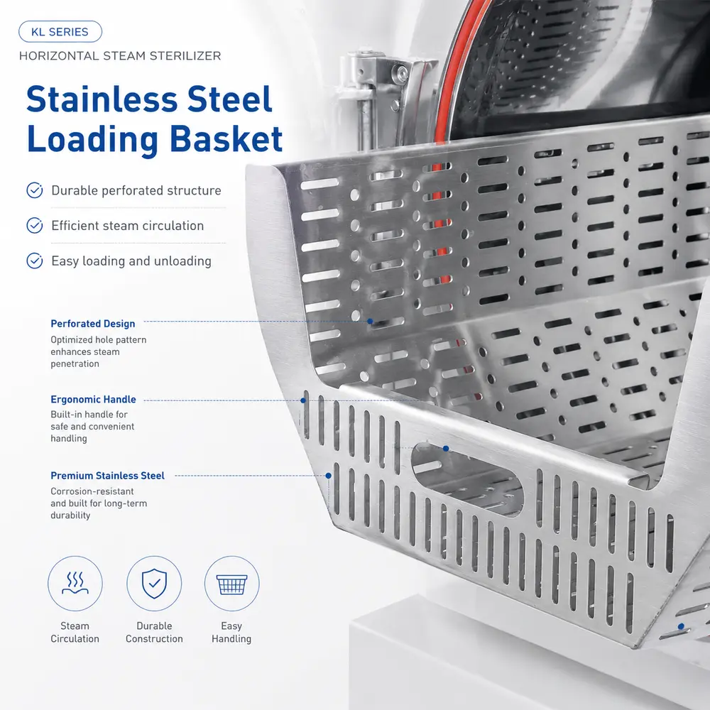 KL Series Horizontal Steam Sterilizer — construction and feature detail 1