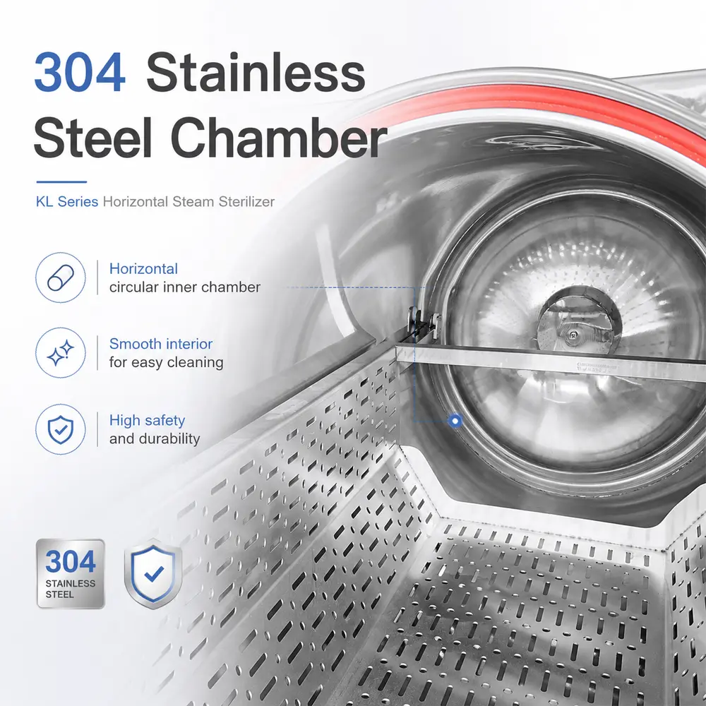 KL Series Horizontal Steam Sterilizer — construction and feature detail 2