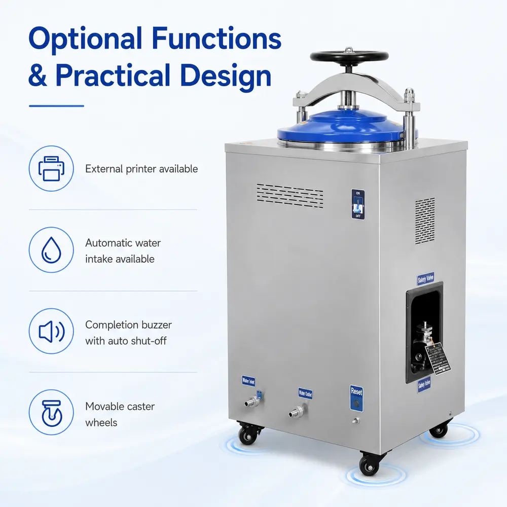 KLL-G Series Vertical Autoclave (Automatic with Drying) — construction and feature detail 3