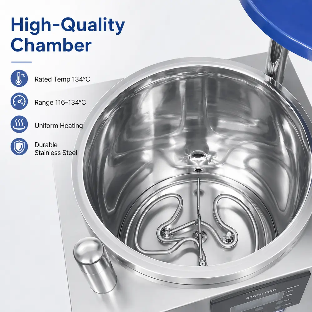 KLL-X Series Laboratory Autoclave (Internal Steam Circulation) — construction and feature detail 2