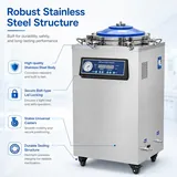 KLLS-B Series Vertical Autoclave (Bolt-Type, Digital Display) — product image 6