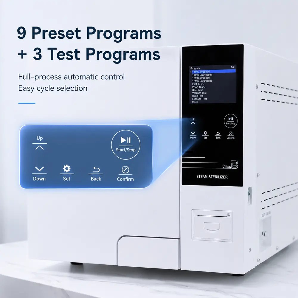 KLT-X Series Benchtop Autoclave (Class B, Pull-Down Door) — construction and feature detail 2
