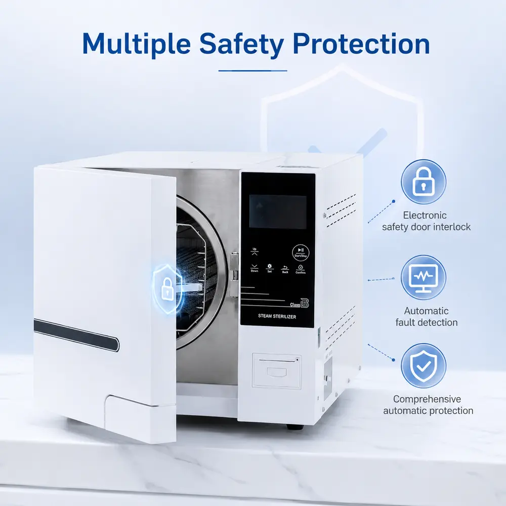 KLT-X Series Benchtop Autoclave (Class B, Pull-Down Door) — construction and feature detail 3